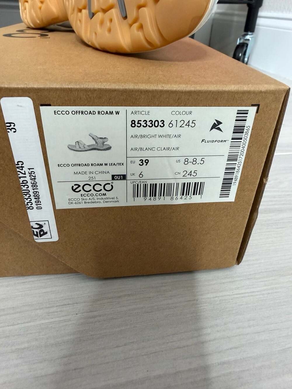 ECCO Offroad Roam W Sandals Air Bright White Women’s EU 39 US 8-8.5 - Picture 11 of 11